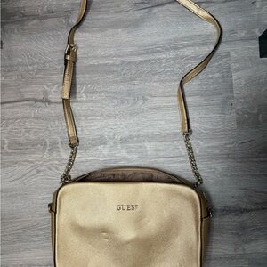 Guess Metallic Gold Crossbody Shoulder Bag
